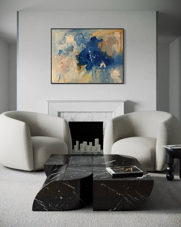 Original Abstract Expressionism Abstract Painting by Rodrigue Semabia