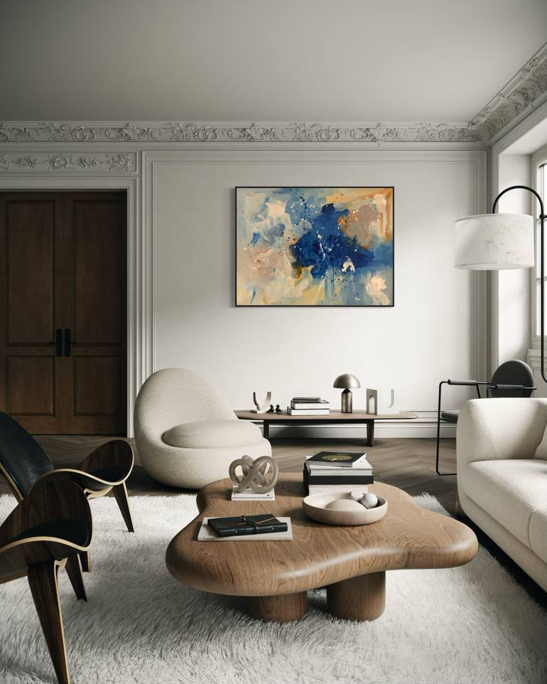 Original Abstract Expressionism Abstract Painting by Rodrigue Semabia