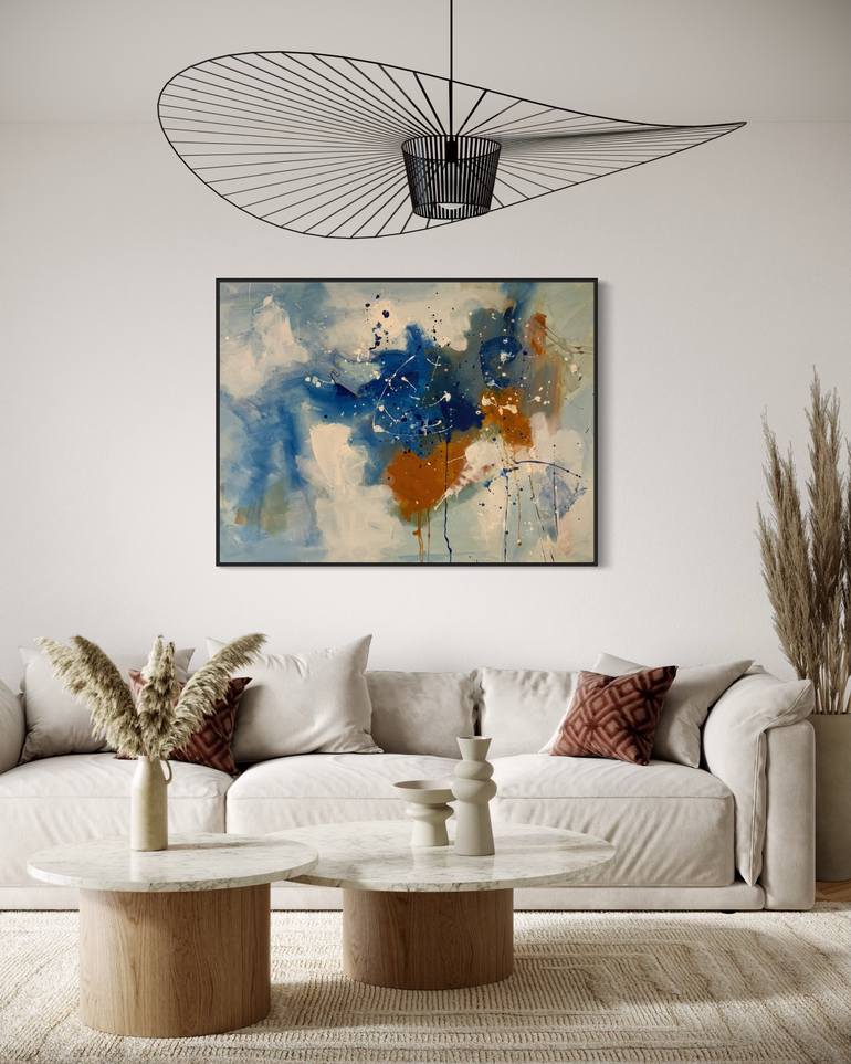 Original Abstract Expressionism Abstract Painting by Rodrigue Semabia