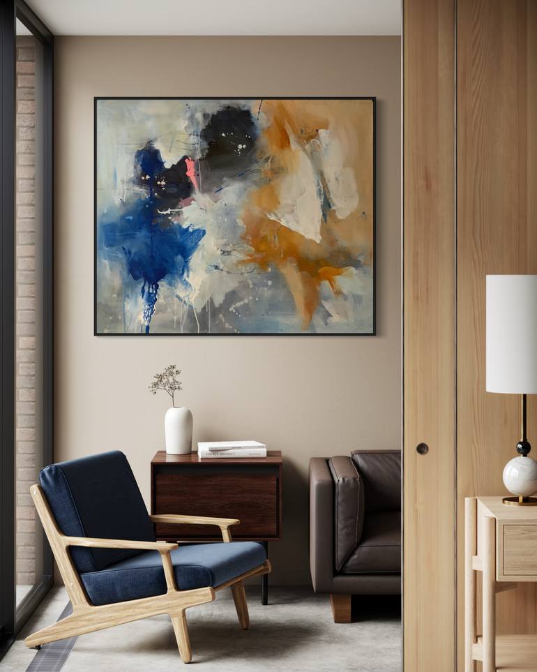 Original Abstract Expressionism Abstract Painting by Rodrigue Semabia