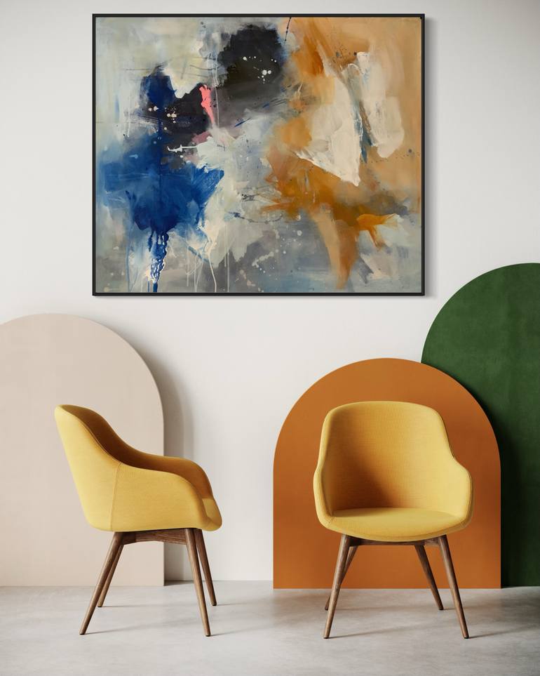 Original Abstract Expressionism Abstract Painting by Rodrigue Semabia