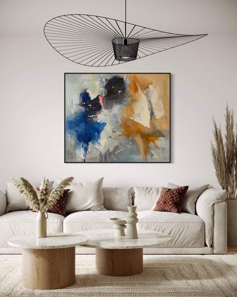 Original Abstract Expressionism Abstract Painting by Rodrigue Semabia