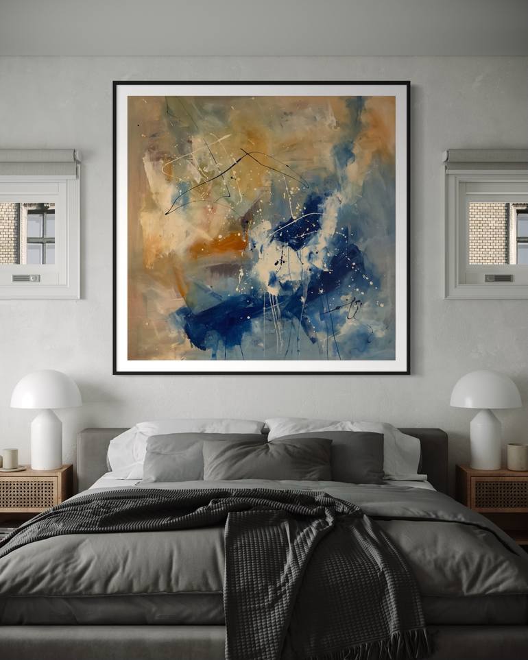 Original Abstract Expressionism Abstract Painting by Rodrigue Semabia