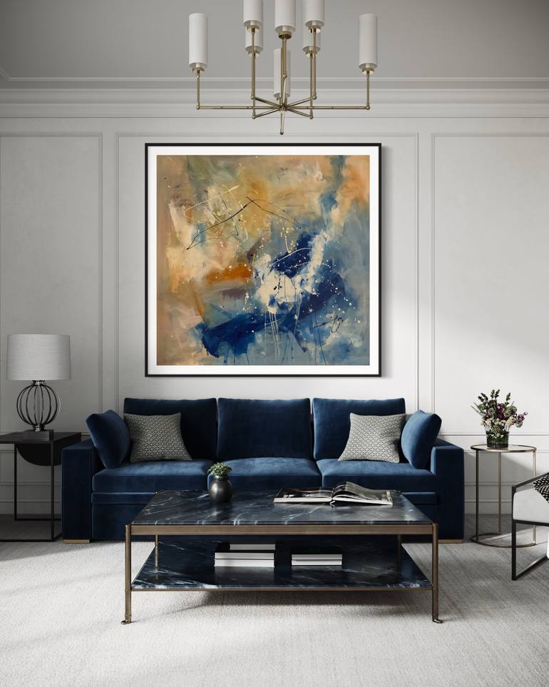 Original Abstract Expressionism Abstract Painting by Rodrigue Semabia