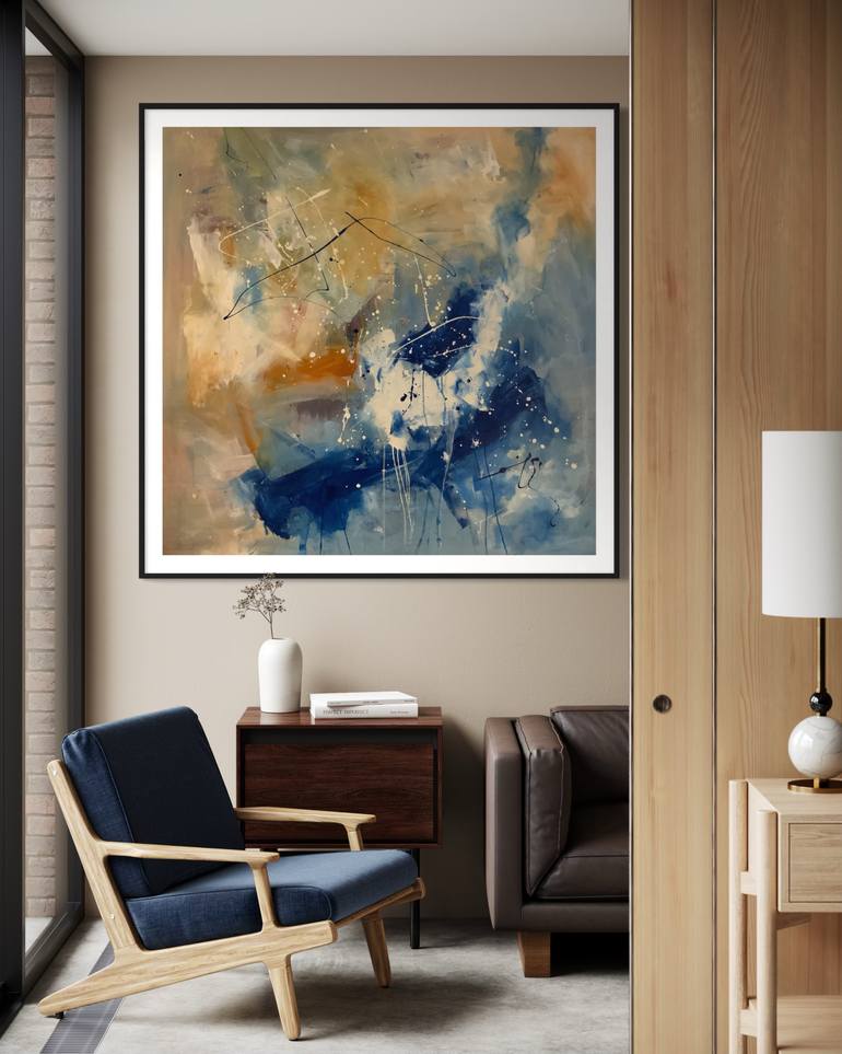 Original Abstract Expressionism Abstract Painting by Rodrigue Semabia