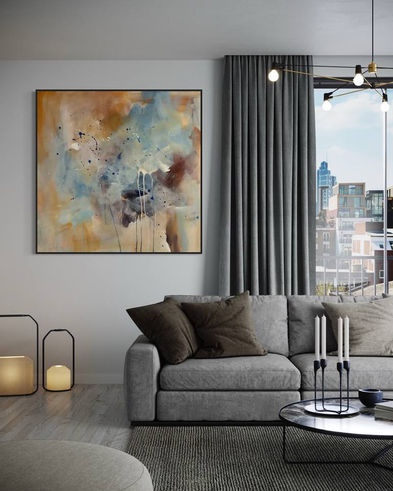 Original Abstract Expressionism Abstract Painting by Rodrigue Semabia