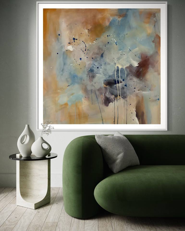 Original Abstract Expressionism Abstract Painting by Rodrigue Semabia