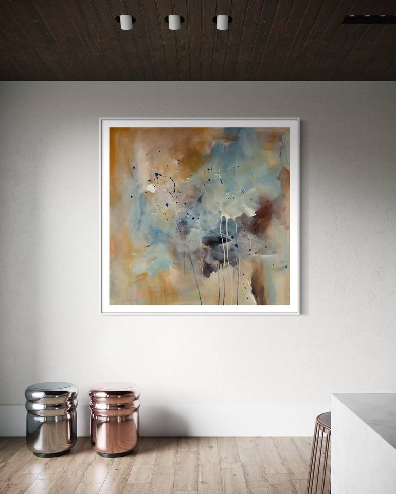 Original Abstract Expressionism Abstract Painting by Rodrigue Semabia