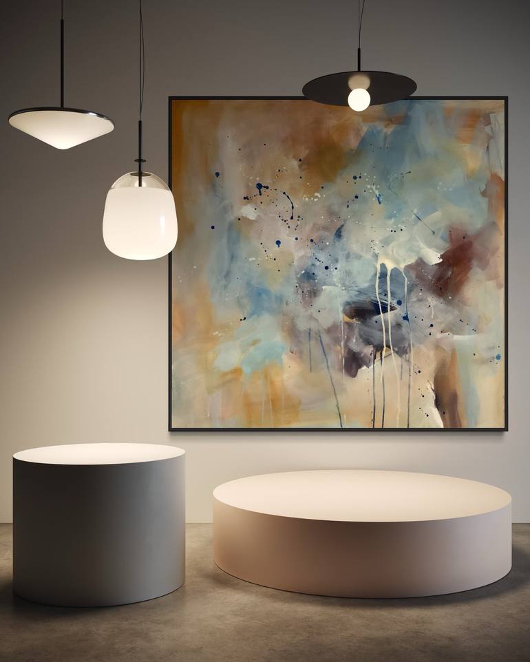 Original Abstract Expressionism Abstract Painting by Rodrigue Semabia
