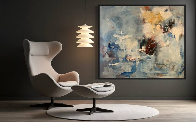 Original Abstract Expressionism Abstract Painting by Rodrigue Semabia