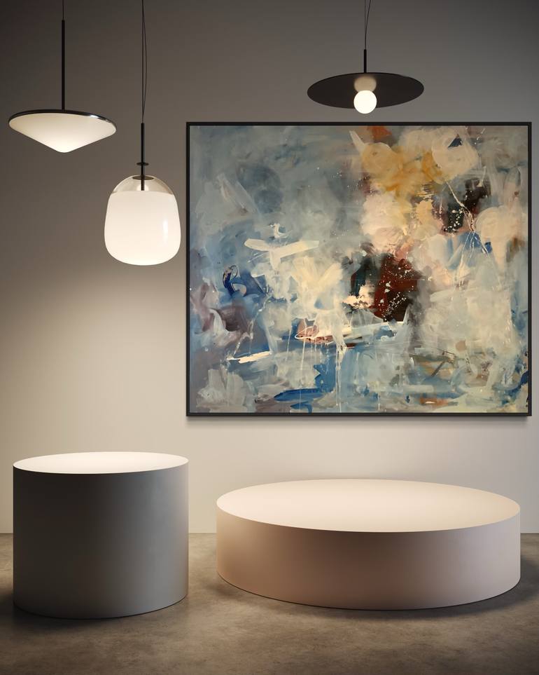 Original Abstract Expressionism Abstract Painting by Rodrigue Semabia