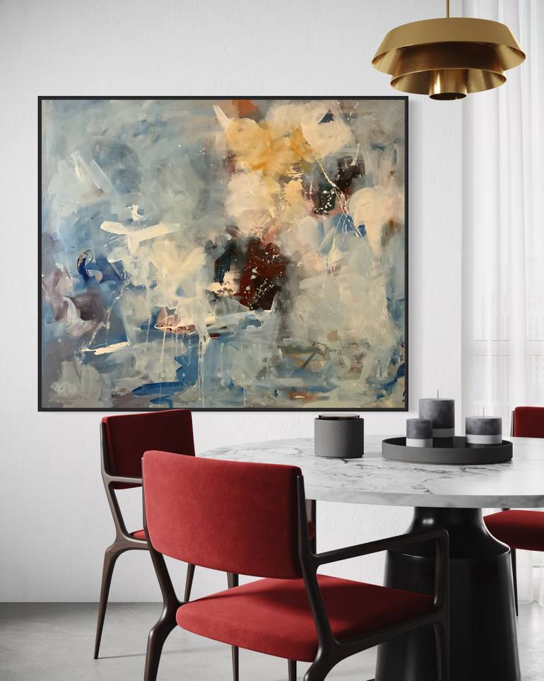 Original Abstract Expressionism Abstract Painting by Rodrigue Semabia