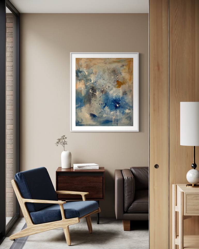 Original Abstract Expressionism Abstract Painting by Rodrigue Semabia