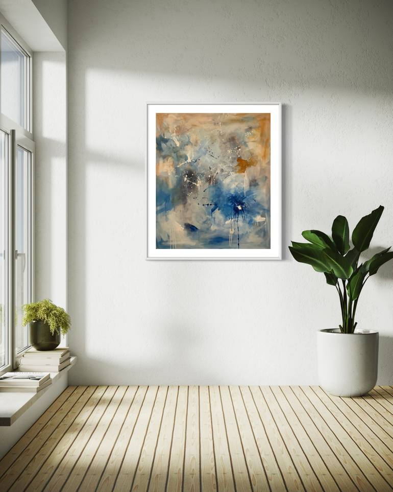 Original Abstract Expressionism Abstract Painting by Rodrigue Semabia