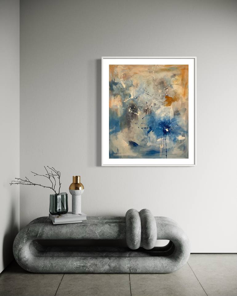 Original Abstract Expressionism Abstract Painting by Rodrigue Semabia