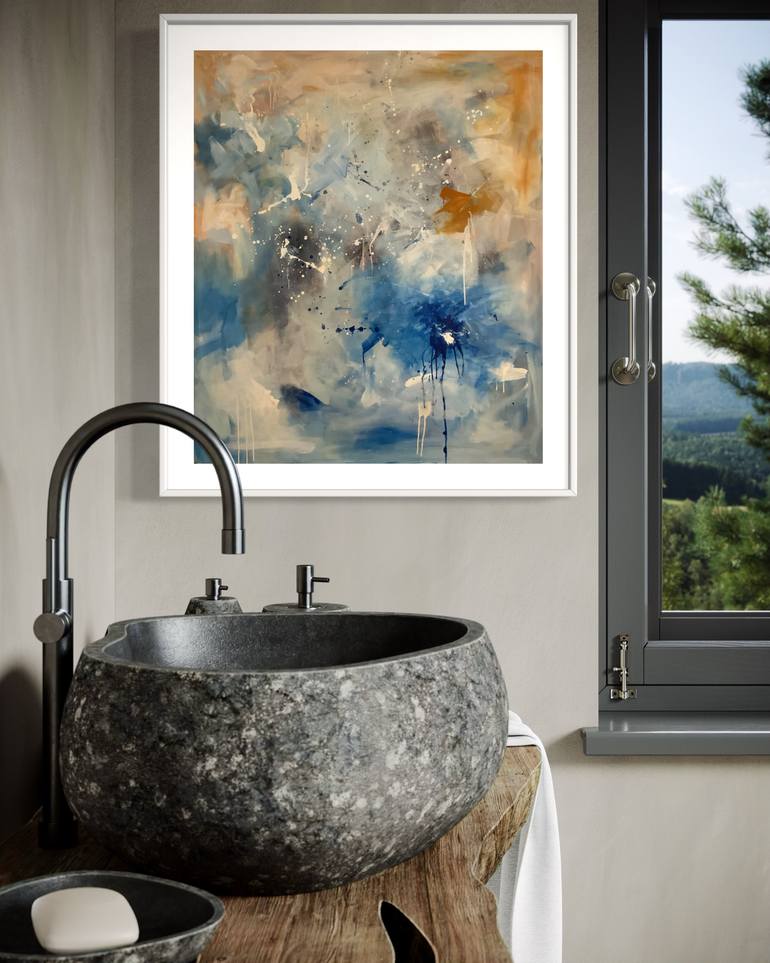 Original Abstract Expressionism Abstract Painting by Rodrigue Semabia