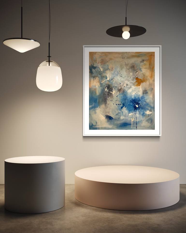 Original Abstract Expressionism Abstract Painting by Rodrigue Semabia