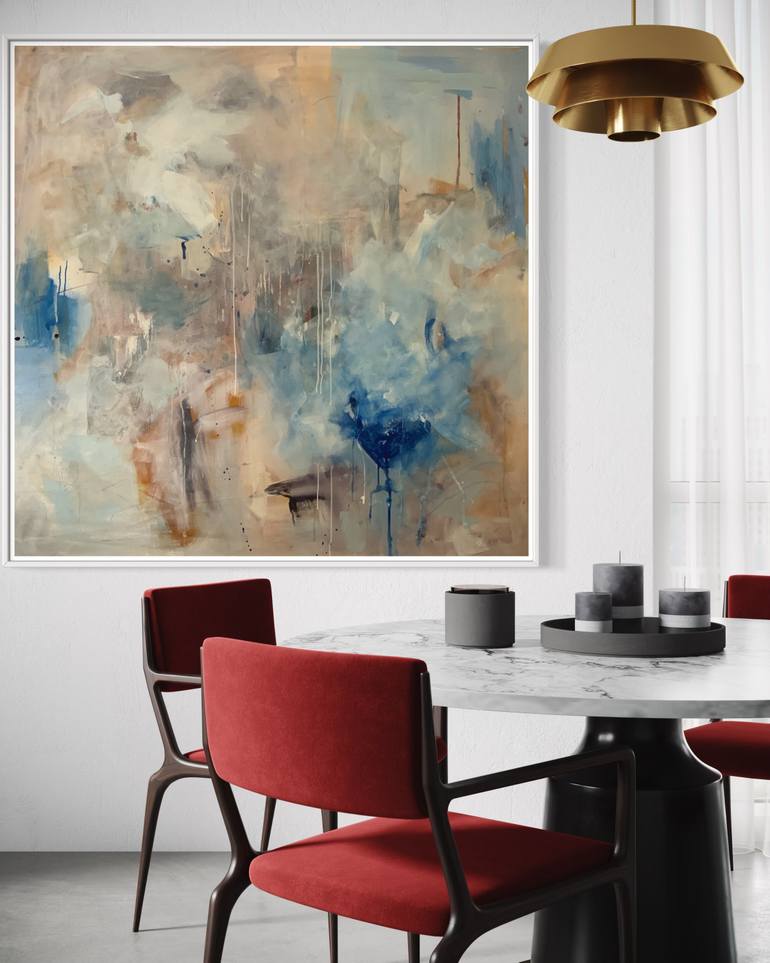 Original Abstract Expressionism Abstract Painting by Rodrigue Semabia