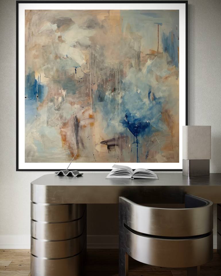 Original Abstract Expressionism Abstract Painting by Rodrigue Semabia