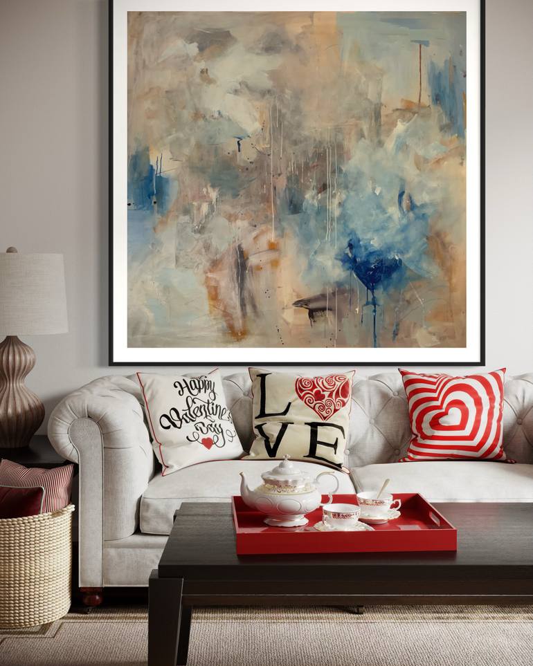 Original Abstract Expressionism Abstract Painting by Rodrigue Semabia