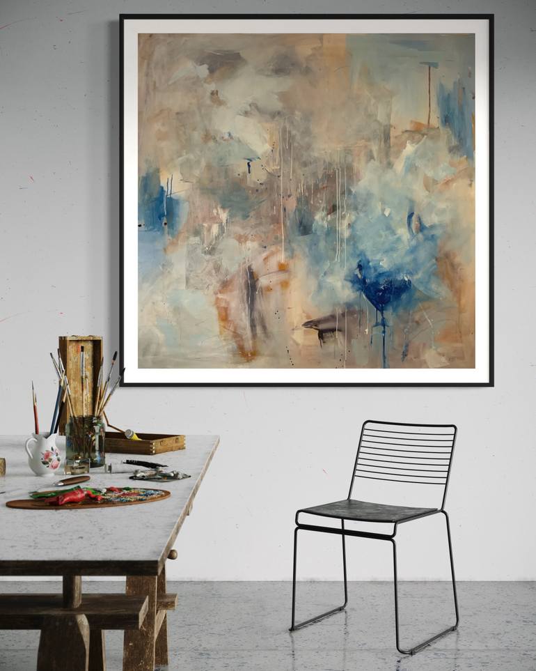 Original Abstract Expressionism Abstract Painting by Rodrigue Semabia