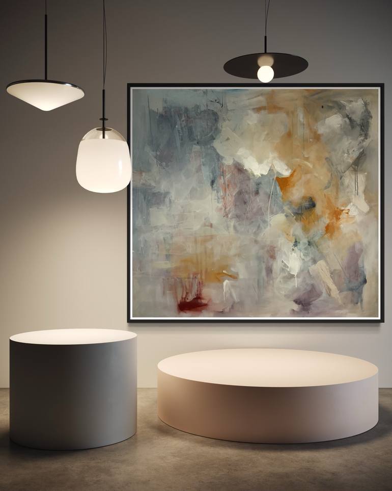 Original Abstract Expressionism Abstract Painting by Rodrigue Semabia
