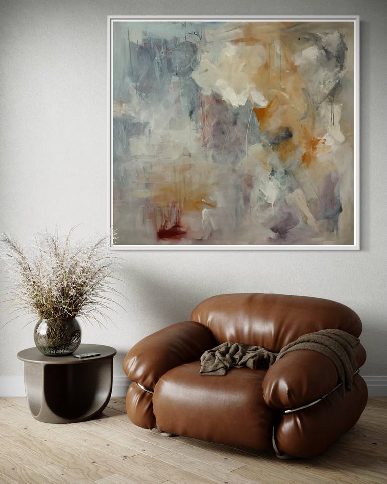 Original Abstract Expressionism Abstract Painting by Rodrigue Semabia