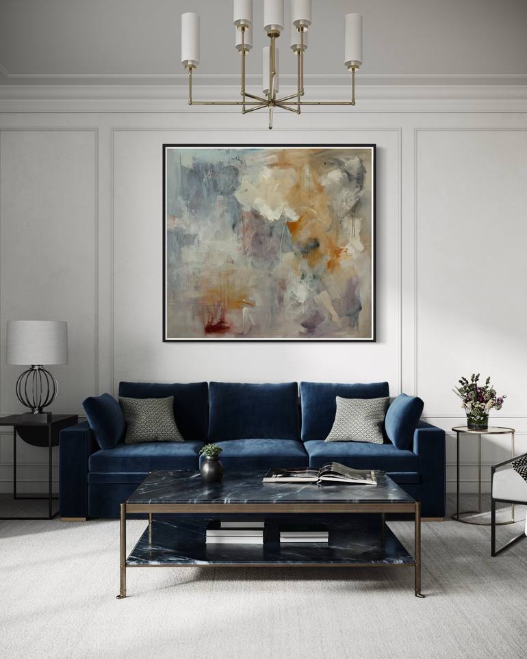 Original Abstract Expressionism Abstract Painting by Rodrigue Semabia