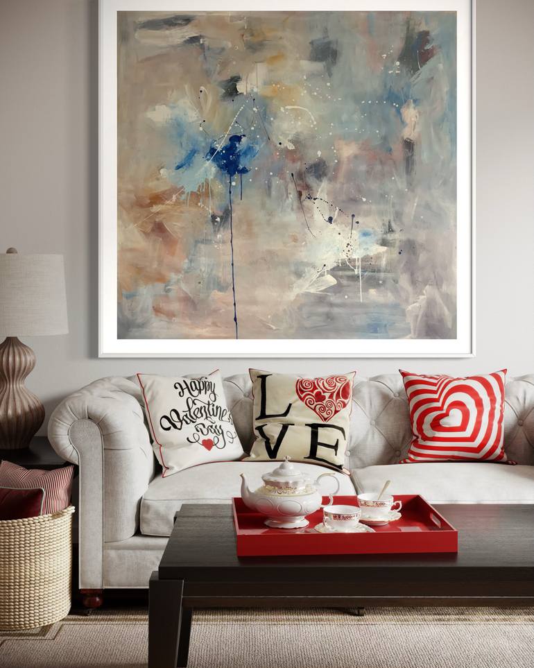 Original Abstract Expressionism Abstract Painting by Rodrigue Semabia