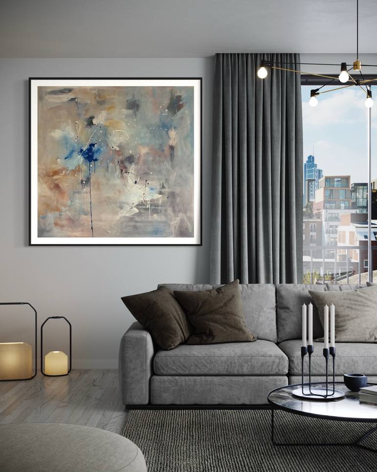 Original Abstract Expressionism Abstract Painting by Rodrigue Semabia