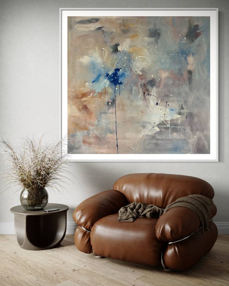 Original Abstract Expressionism Abstract Painting by Rodrigue Semabia