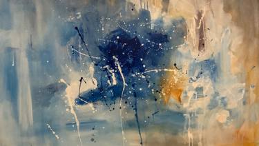 Original Abstract Expressionism Abstract Painting by Rodrigue Semabia