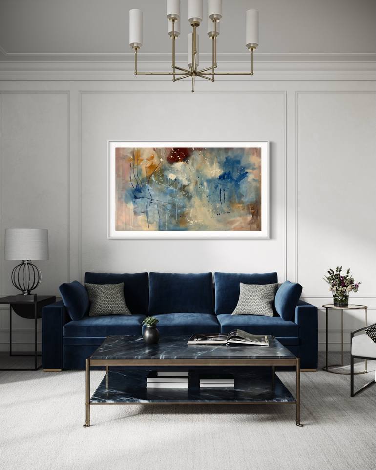 Original Abstract Expressionism Abstract Painting by Rodrigue Semabia