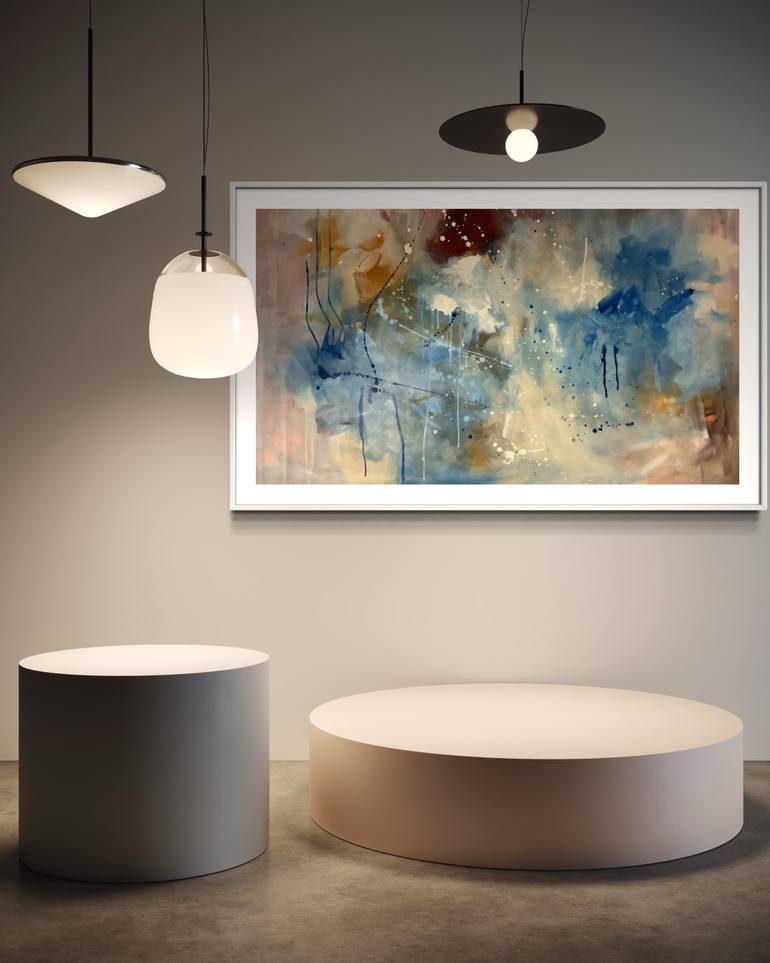 Original Abstract Expressionism Abstract Painting by Rodrigue Semabia