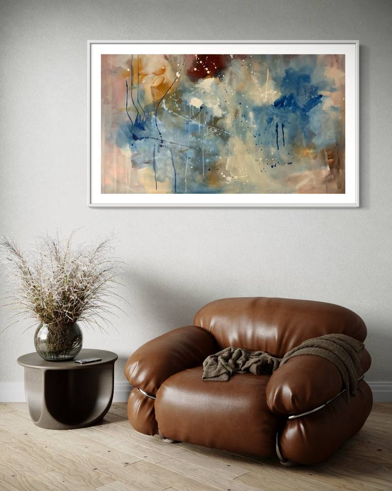Original Abstract Expressionism Abstract Painting by Rodrigue Semabia
