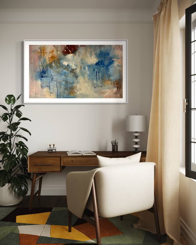 Original Abstract Expressionism Abstract Painting by Rodrigue Semabia