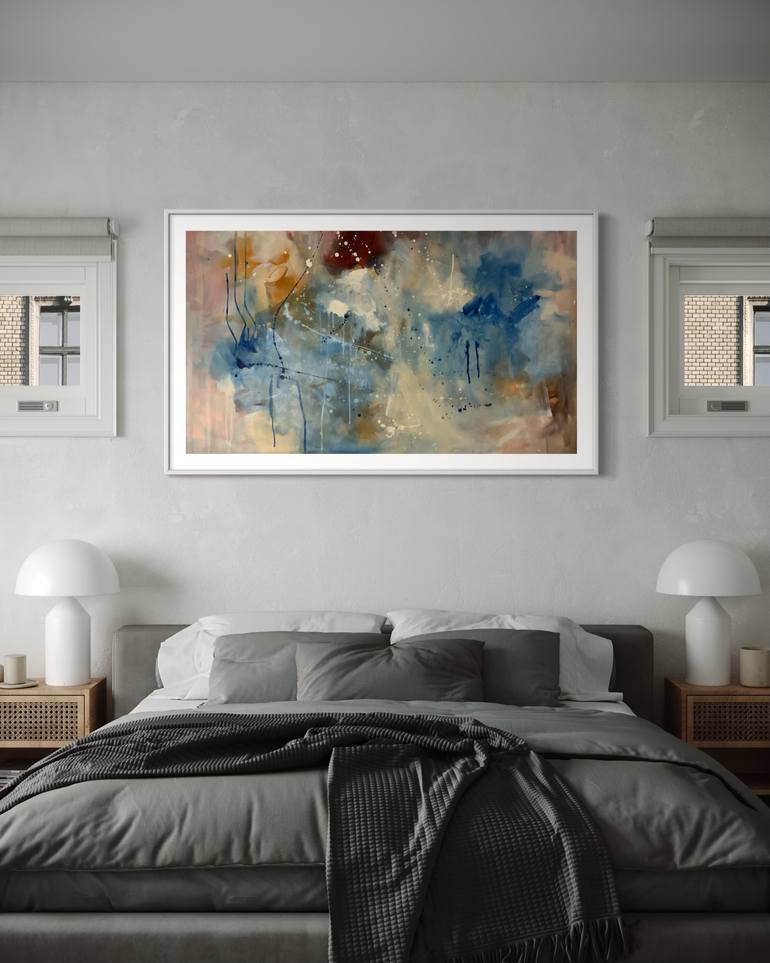 Original Abstract Expressionism Abstract Painting by Rodrigue Semabia