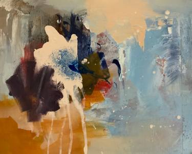 Original Abstract Expressionism Abstract Painting by Rodrigue Semabia