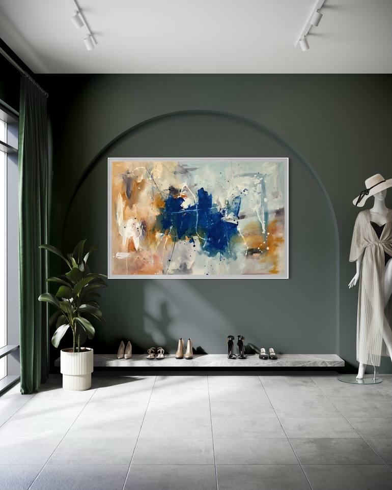 Original Abstract Expressionism Abstract Painting by Rodrigue Semabia