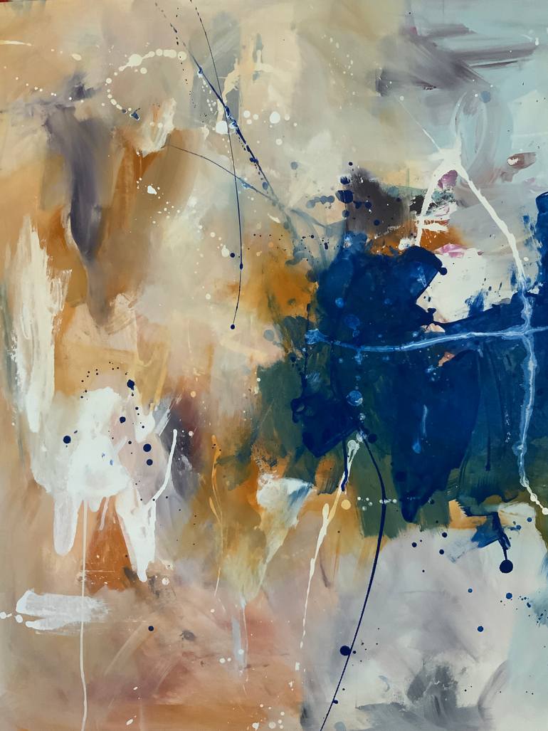 Original Abstract Expressionism Abstract Painting by Rodrigue Semabia