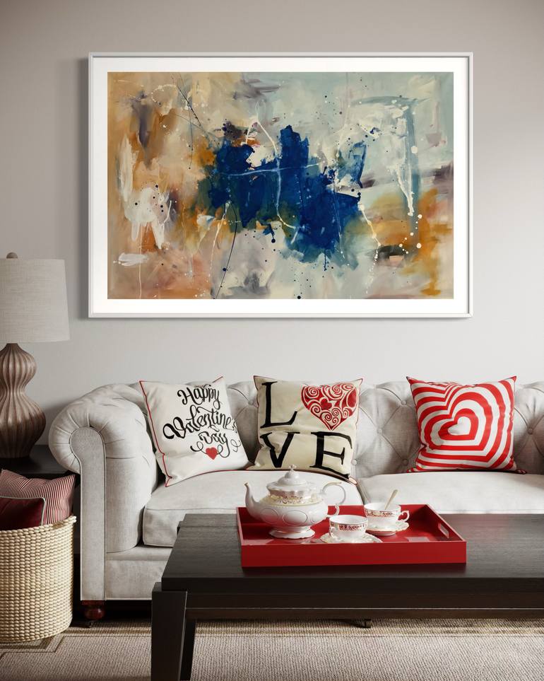 Original Abstract Expressionism Abstract Painting by Rodrigue Semabia