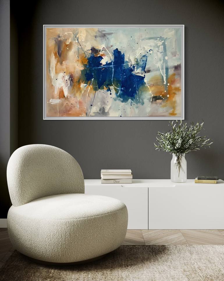 Original Abstract Expressionism Abstract Painting by Rodrigue Semabia