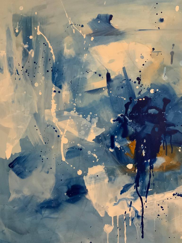 Original Abstract Expressionism Abstract Painting by Rodrigue Semabia