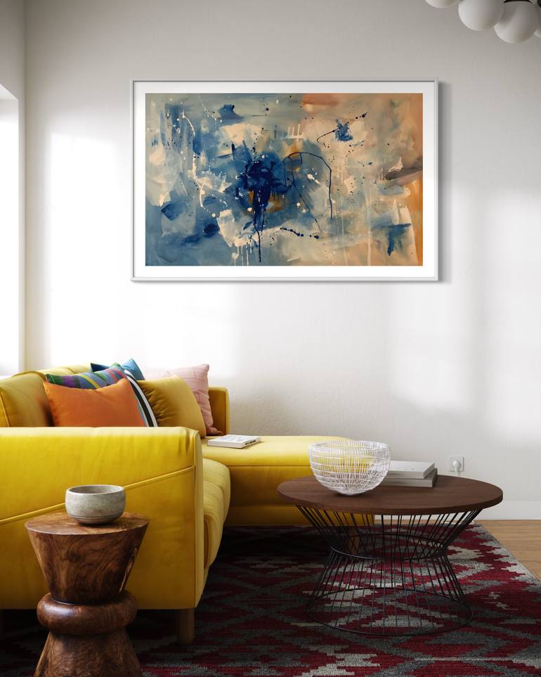 Original Abstract Expressionism Abstract Painting by Rodrigue Semabia