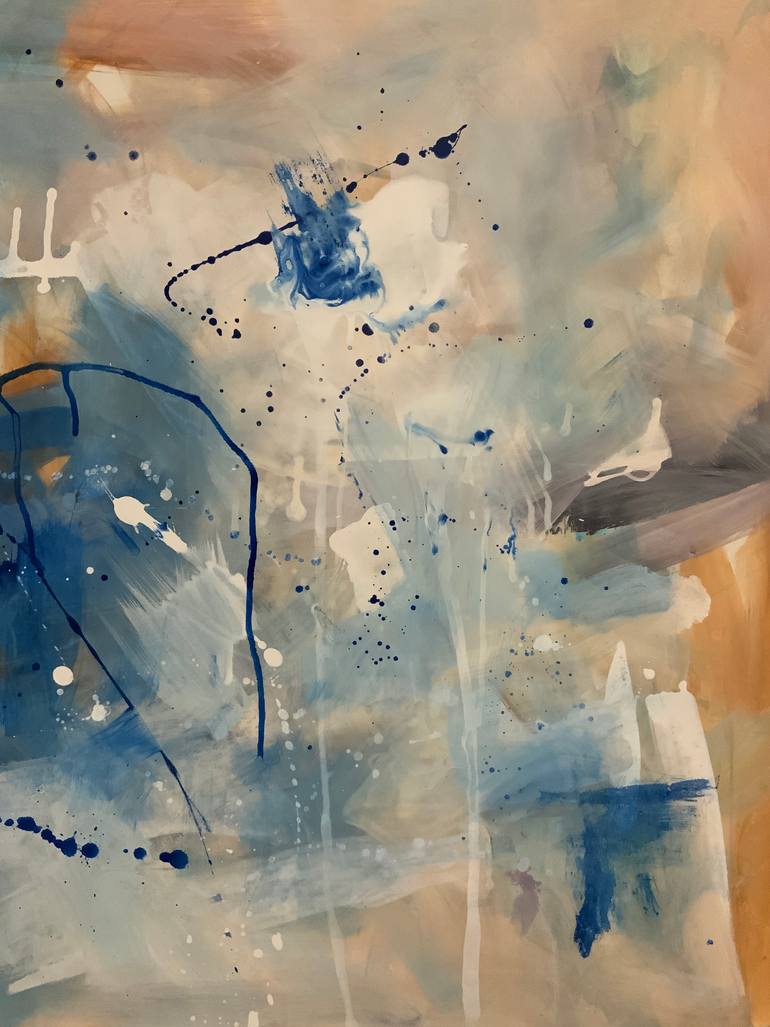 Original Abstract Expressionism Abstract Painting by Rodrigue Semabia