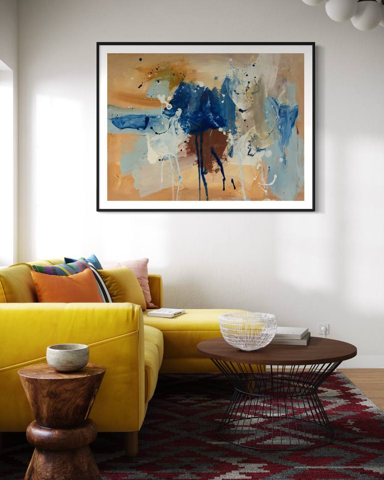Original Abstract Expressionism Abstract Painting by Rodrigue Semabia