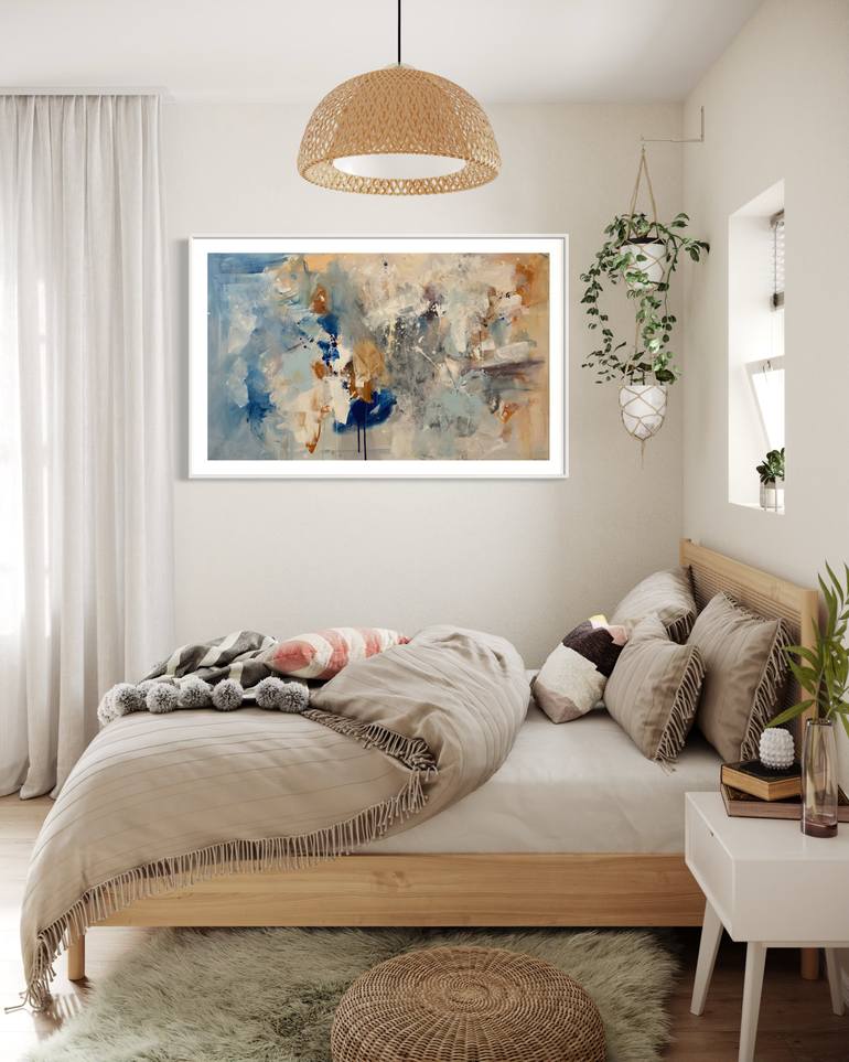 Original Abstract Expressionism Abstract Painting by Rodrigue Semabia