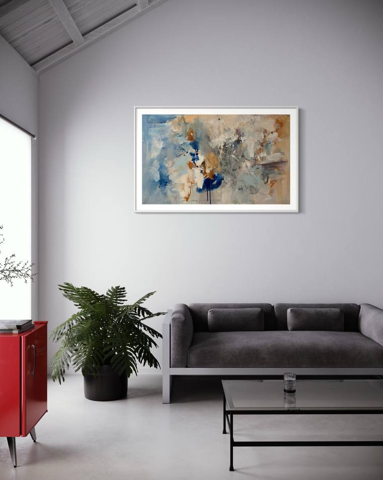 Original Abstract Expressionism Abstract Painting by Rodrigue Semabia