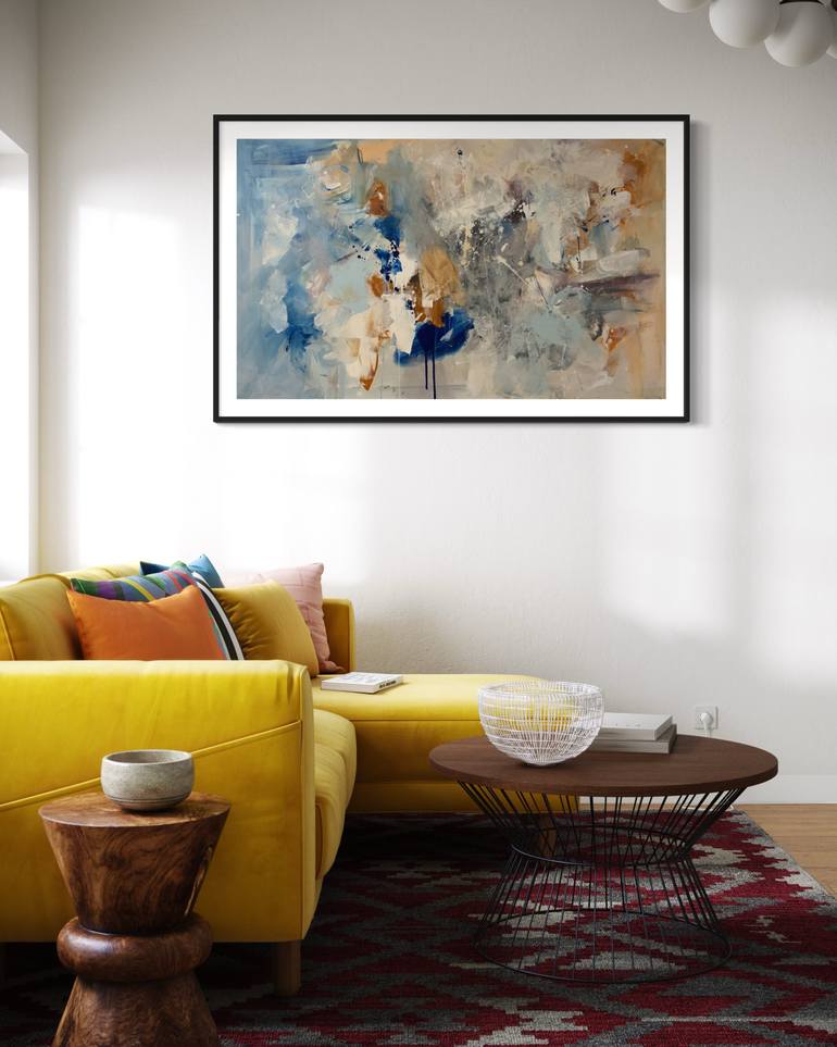 Original Abstract Expressionism Abstract Painting by Rodrigue Semabia