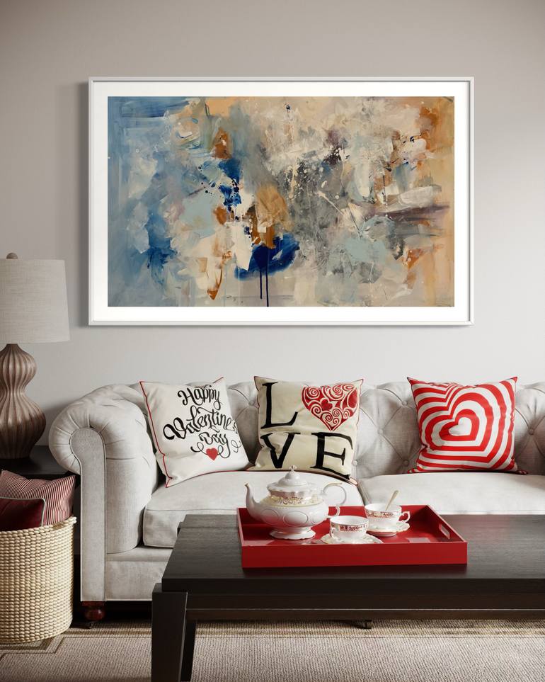 Original Abstract Expressionism Abstract Painting by Rodrigue Semabia